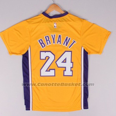 Maglia Manica Corta Los Angeles Lakers Kobe Bryant #24 Giallo